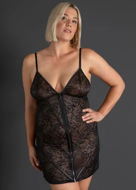 Kleid aus Spitze mit Reißverschluss