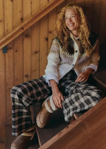 Norweger-Strickjacke aus weichem Woll-Mix