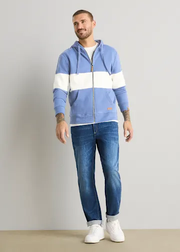 Kapuzen-Sweatjacke aus weichem Baumwoll-Mix
