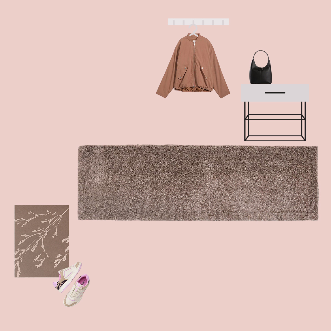 Ein Läufer und eine dazu passende Fussmatte im Dielenbereich.