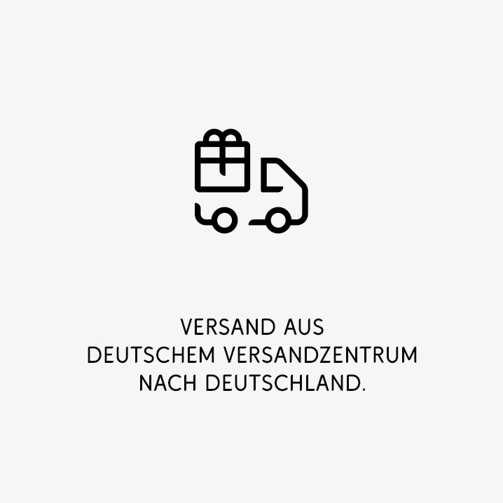Versand aus deutschem Versandzentrum nach Deutschland.