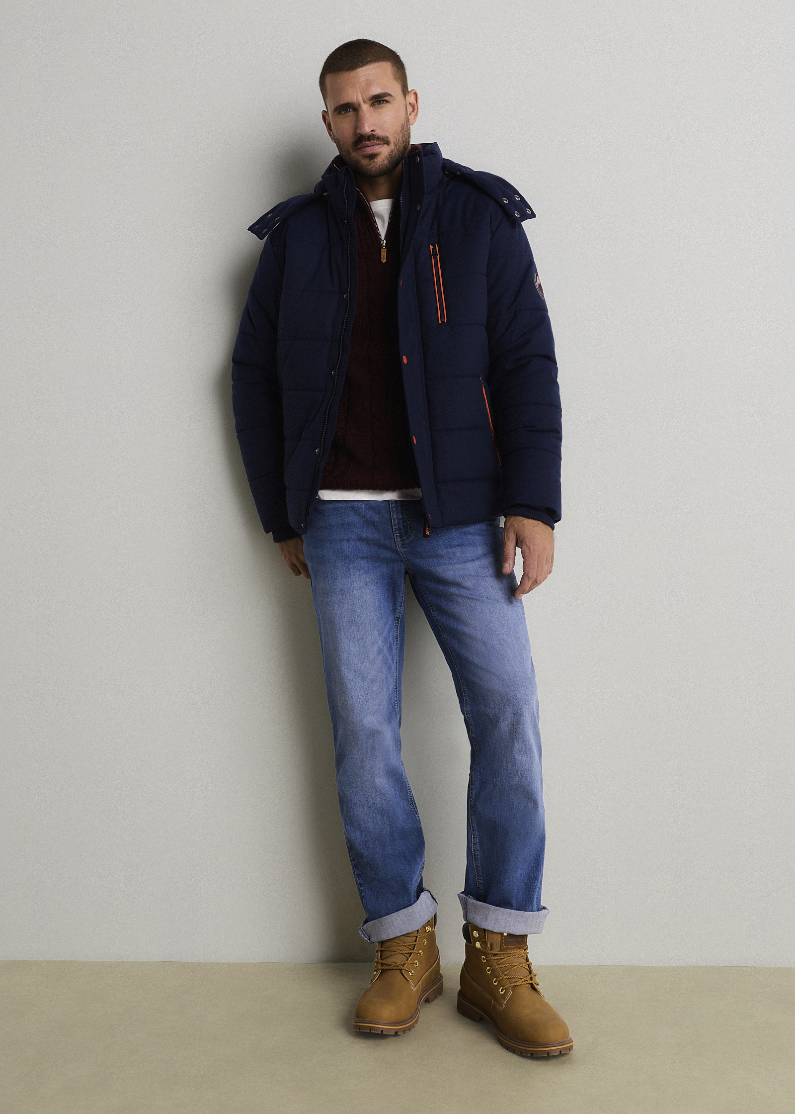 Wasserabweisende Funktions-Jacke mit abnehmbarer Kapuze