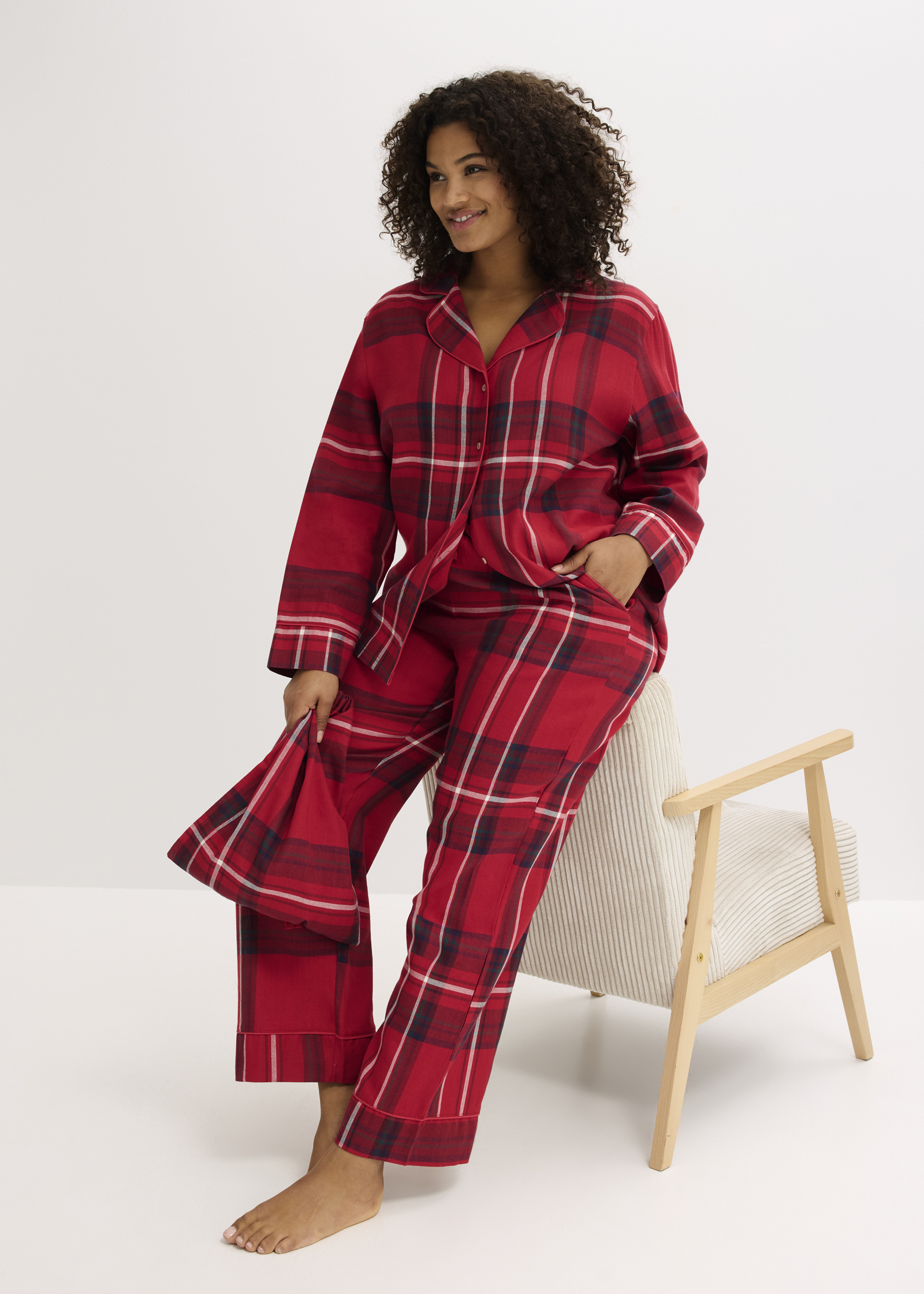 Gewebter Flanell Pyjama