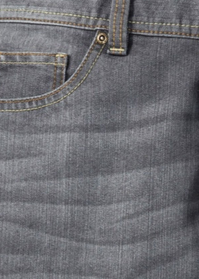 Jeansstoff mit grauer Waschung.