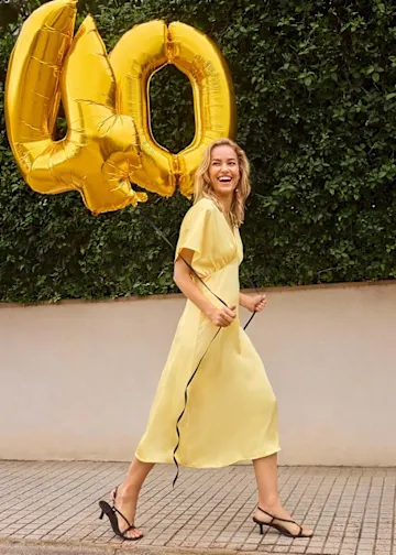 Goldene Zahlenballons zeigen eine 40.