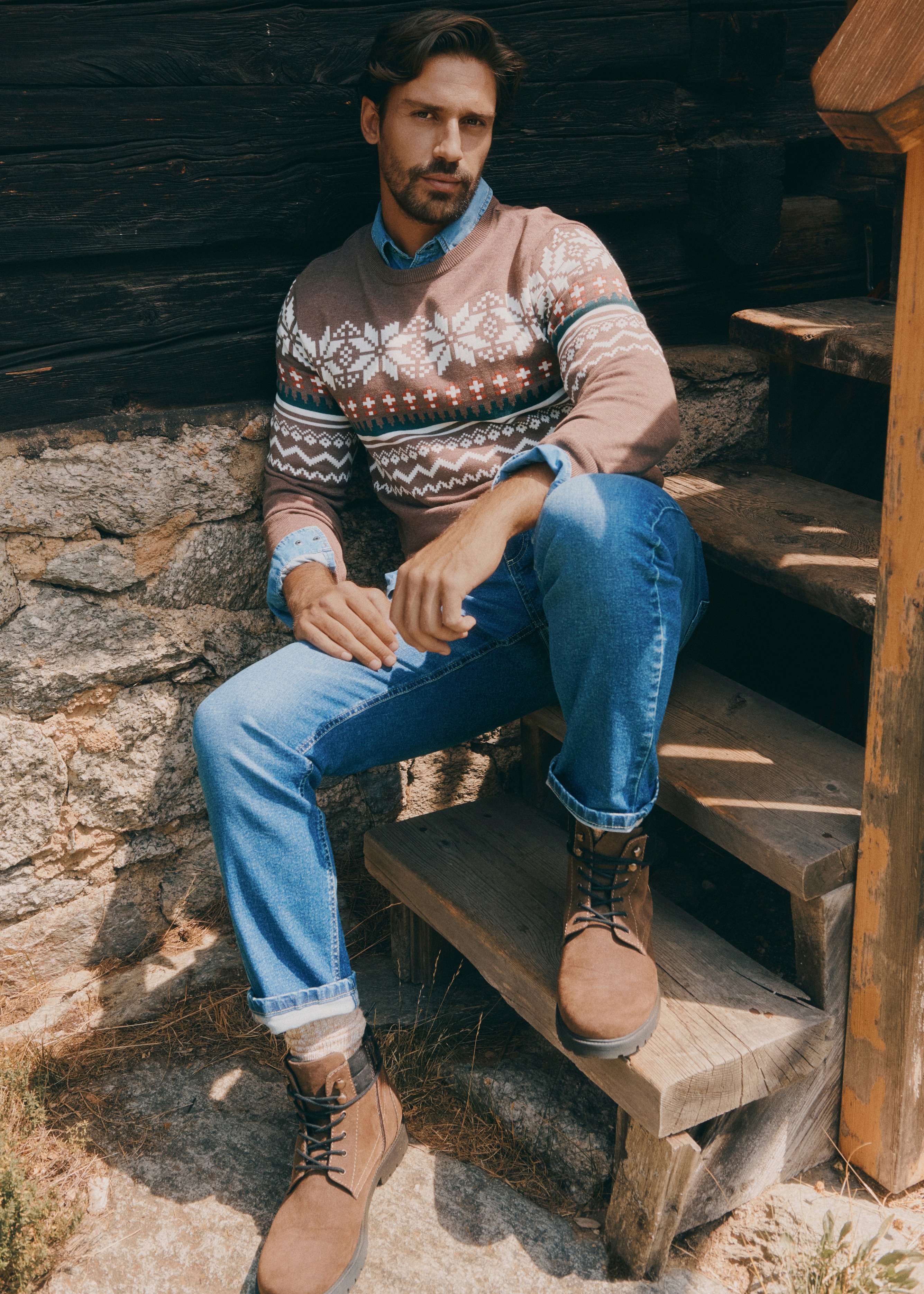 Norweger-Pullover in Regular Fit