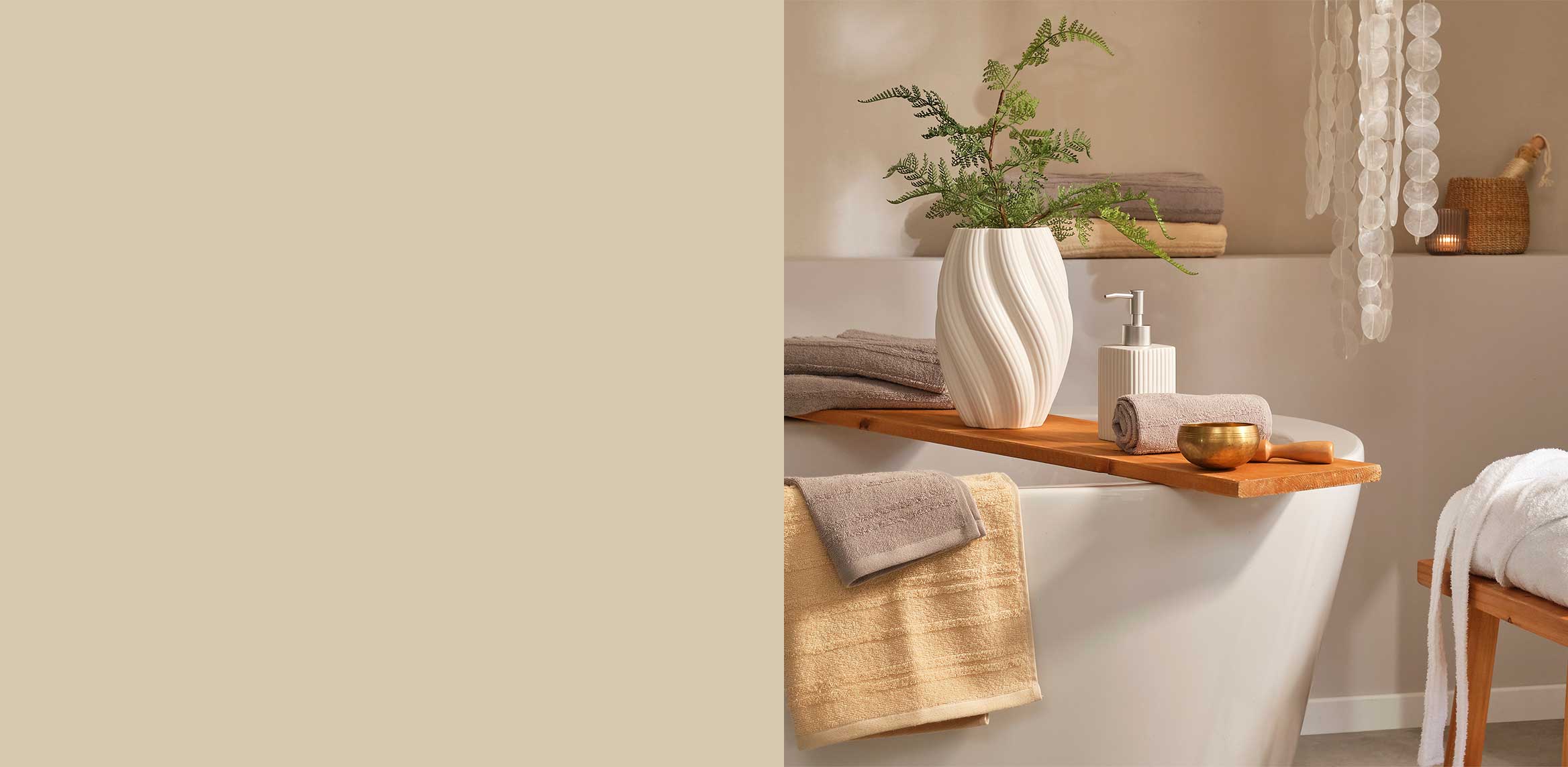 Wellnessoase im Badezimmer.