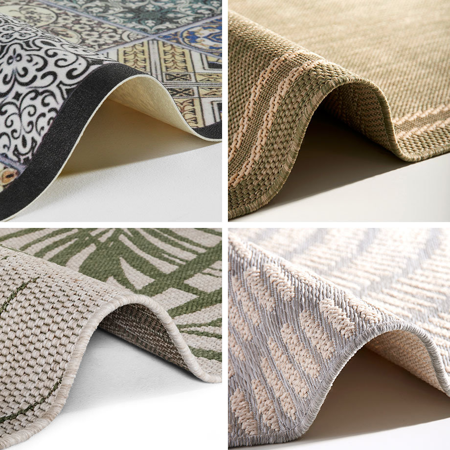 Vielfältige Teppiche mit verschiedenen Mustern und Texturen - von schlicht bis kunstvoll verziert.